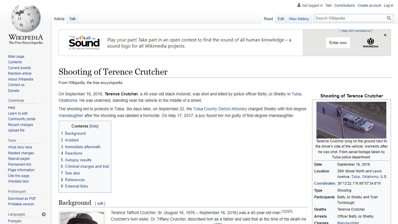 Shooting of Terence Crutcher - Wikipedia